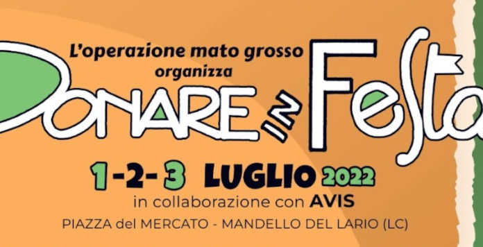 A Mandello tre giorni per “Donare in festa” con Avis e Mato Grosso