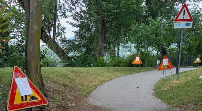 Pista ciclabile: lavori in corso da Rivabella verso Vercurago Lavori sulla ciclabile tra Rivabella e Vercurago