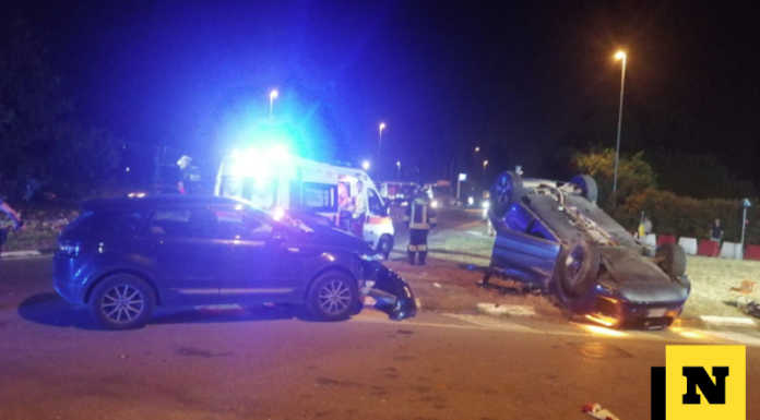 Merate: violento scontro alla rotonda di via Laghetto. Quattro coinvolti