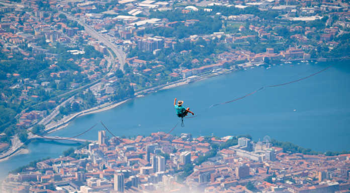 Con la slackline tra i ‘denti’ del Resegone, lo spettacolo in quota slackline resegone