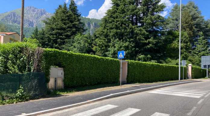 Ballabio. Nuovo tratto di marciapiede lungo la SP62 marciapiede ballabio