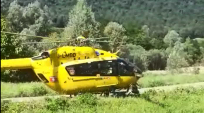 Cortenova. Investita da un’auto in retromarcia: 77enne all’ospedale L'elicottero di Bergamo intervenuto a Cortenova