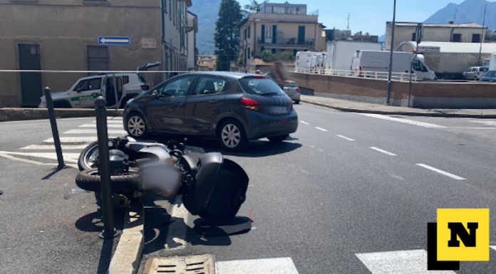 Lecco, scontro auto moto: soccorso centauro