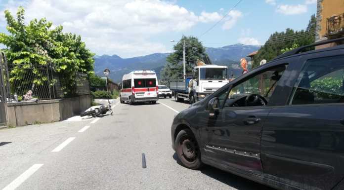 Brivio, incidente tra auto e moto: soccorso un 24enne