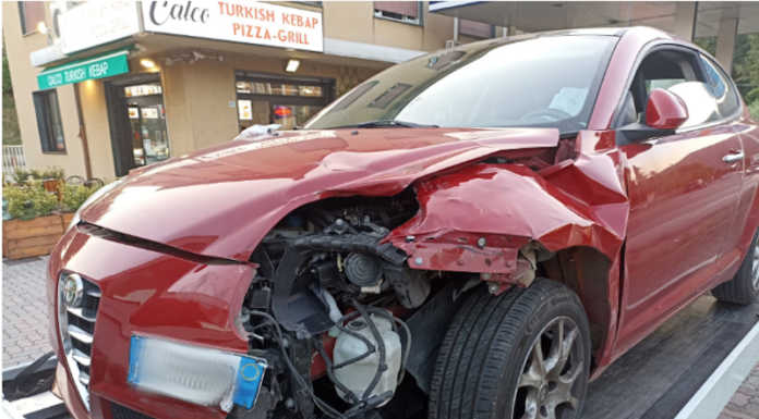 Calco, scontro tra due auto in via Nazionale: coinvolte due persone