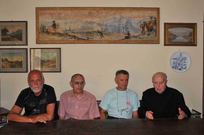 Da sinistra Carlo Viganò, Enrico Bonacina, Romeo Mazzoleni e don Giulio Gabanelli