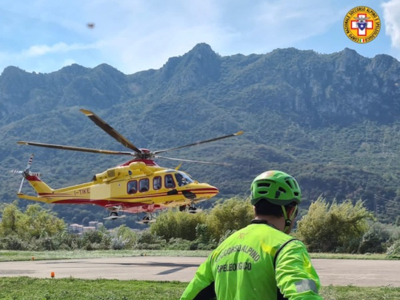 soccorso alpino elicottero bione