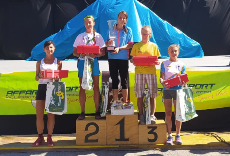 Chilometro Verticale Magnodeno 2022 podio femminile