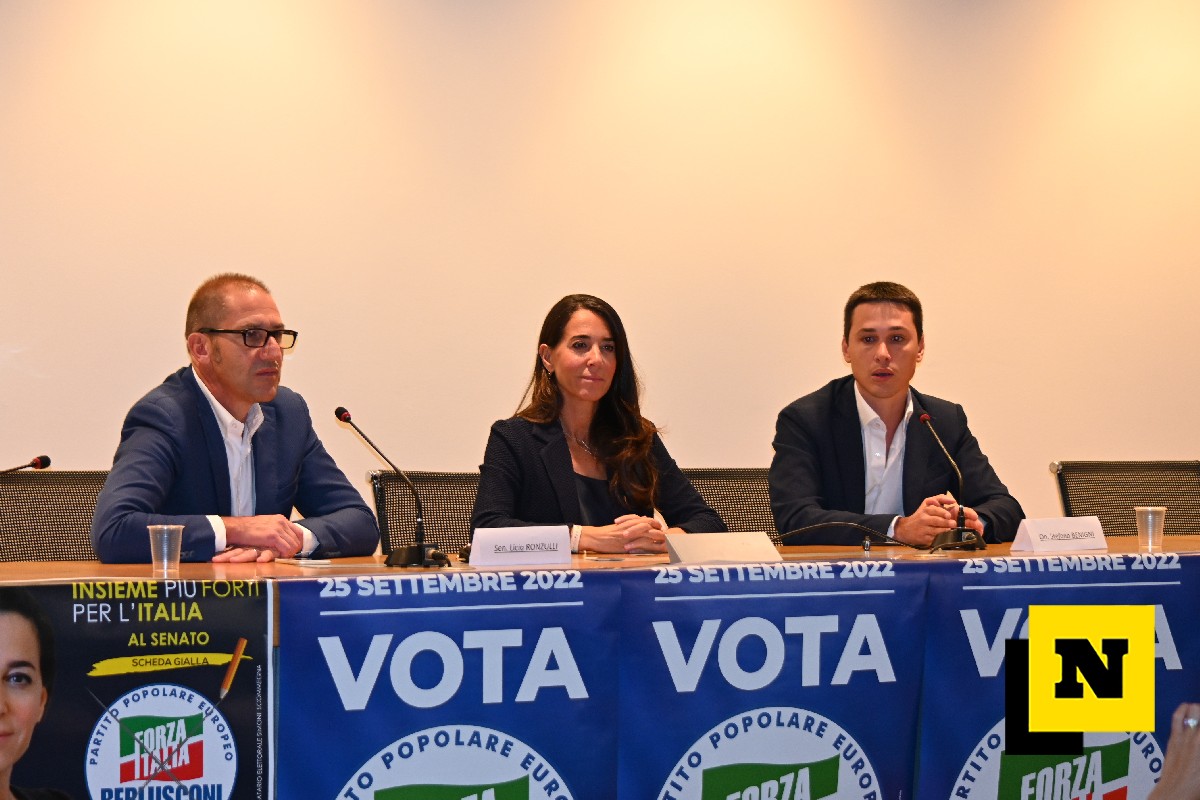 Elezioni 2022: Davide Bergna, Licia Ronzulli e Stefano Benigni Forza Italia