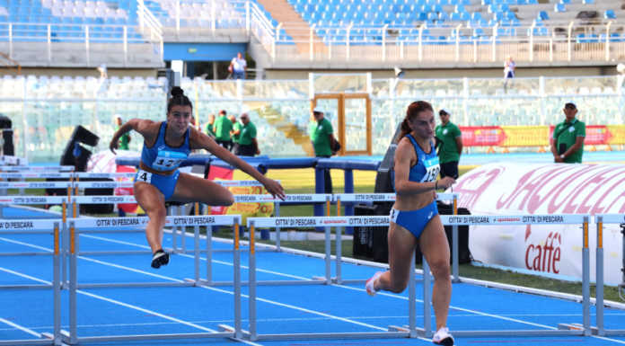 Atletica. Campionati del Mediterraneo: bronzo di Veronica Besana sui 100hs La lecchese Veronica Besana col pettorale 123