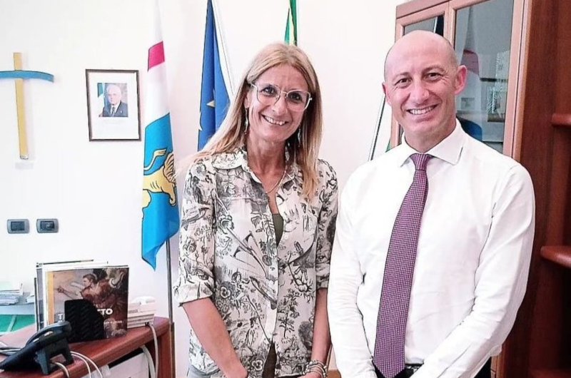 La senatrice Simona Malpezzi con il sindaco Mauro Gattinoni