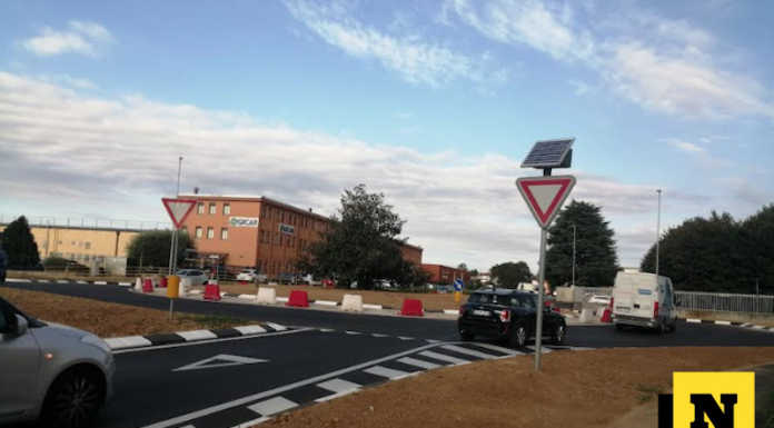 Merate: terminati i lavori alla “nuova” rotonda di via Laghetto