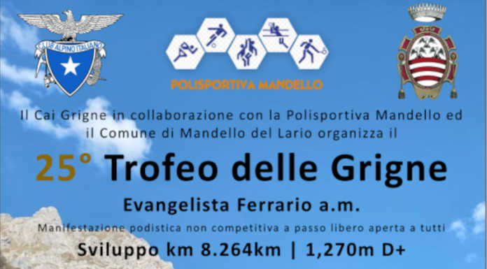 Nel vivo i preparativi per il Trofeo delle Grigne, in programma il 16 ottobre a Mandello Locandina Trofeo delle Grigne 2022