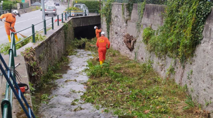 Lecco, nuovo intervento di pulizia del torrente Culigo a Chiuso pulizia torrente culigo chiuso