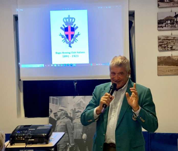 Marco Cariboni incontro con Rotary Club per storia dei Canottieri