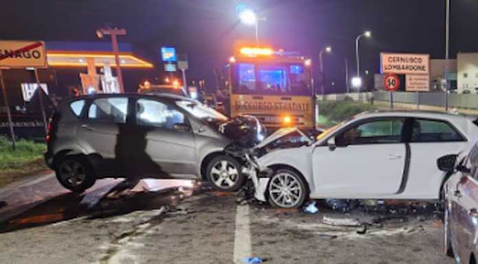 Violento scontro sulla Provinciale tra Cernusco e Osnago: ferite tre persone
