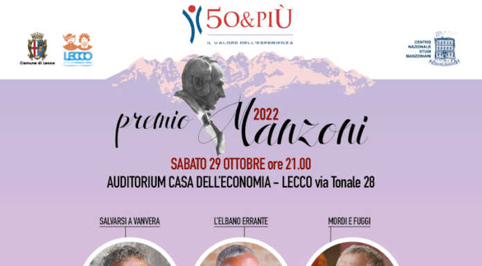 Premio Manzoni al Romanzo Storico 2022: sabato 29 ottobre la serata finale Premio Manzoni al Romanzo Storico 2022