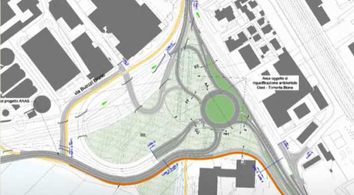Quarto ponte e svincolo del Bione: una maxi rotonda al posto del parcheggio La proposta di progetto della nuova viabilità al Bione con l'innesto del quarto ponte a doppio senso di marcia