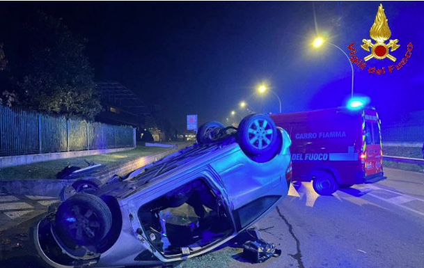 Sovico: si ribalta con l’auto. Soccorso un 34enne