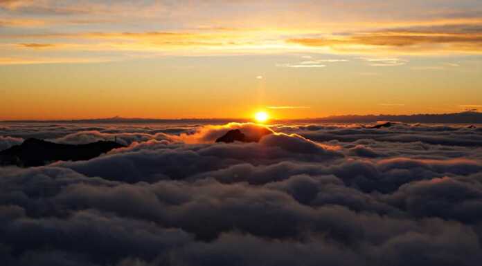 Il sole tramonta sulle nebbie negli scatti di Giancarlo Airoldi