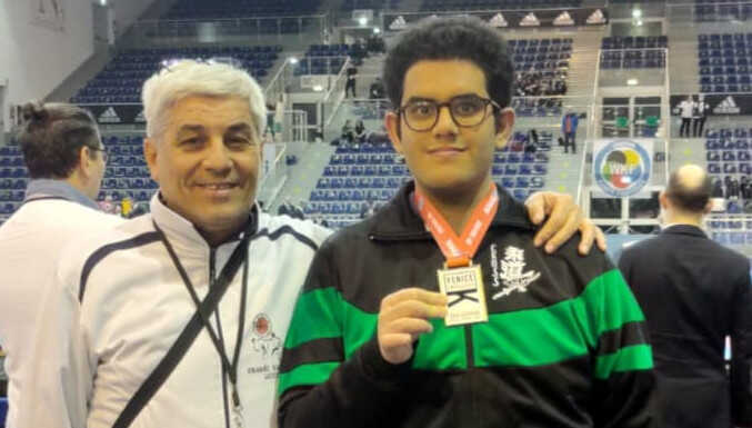 Consonni di Dinamic Karate Lecco primo al Venice Senior &U21CUP Dinamik Karate il Maestro Salvatore Messina e Andrea Consonn