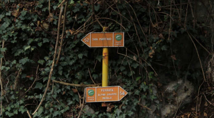 Interventi di messa in sicurezza: ferrata del Medale chiusa per tre giorni Ferrata Medale cartello