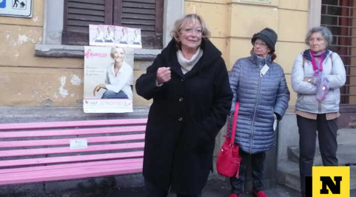 Merate: inaugurata la panchina rosa, simbolo della prevenzione dei tumori Merate panchina rosa