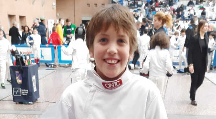 Scherma. Due giovani spadaccini in gara a Vercelli Ravenna spada Gianni Merlini Circolo scherma Lecco 20221219