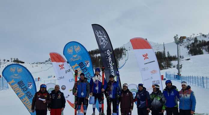 A Sestriere un super Bertoldini (SC Lecco) vince Slalom Speciale e Gigante Sestriere Andrea Bertoldini podio Gigante