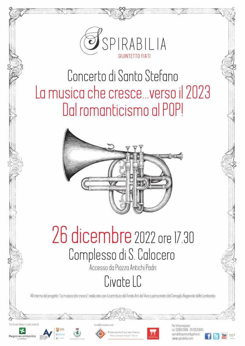 Locandina Concerto Santo Stefano Civate