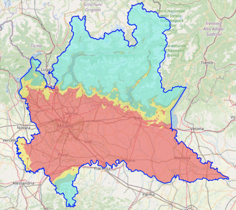 Mappa Lombardia qualità aria