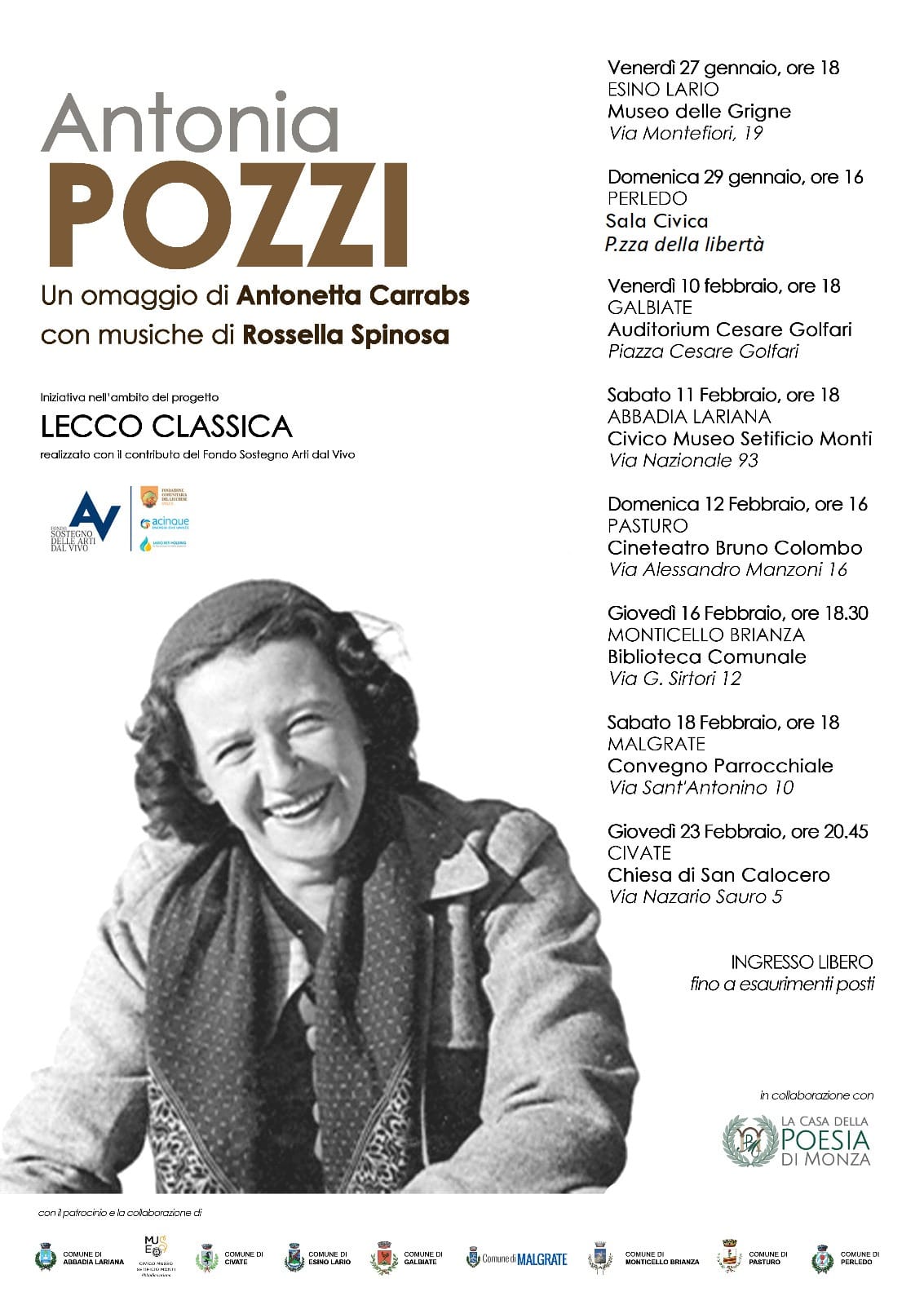 Antonia Pozzi ciclo incontri
