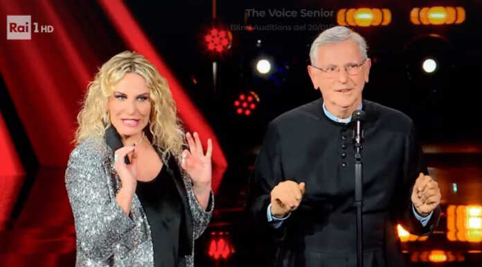 Dalla Valsassina a The Voice Senior, Don Bruno campione di simpatia Antonella Clerici con don Bruno Maggioni