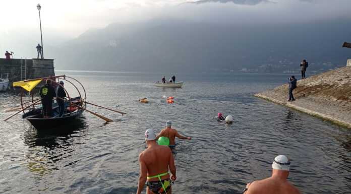 Mandello: una nuotata gelida per sensibilizzare il rispetto dell’ambiente Mandello eco nuotata 2023