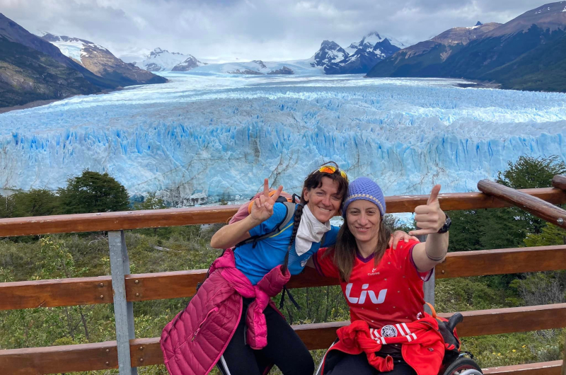 Davanti al ghiacciaio Perito Moreno