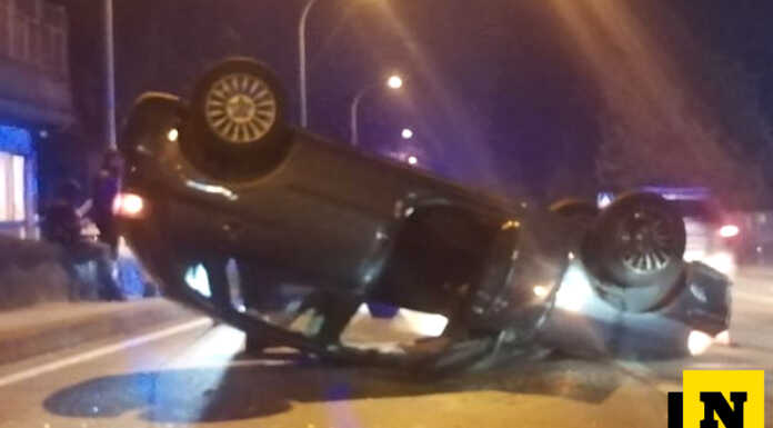 Merate. Incidente tra tre auto, una si ribalta lungo la Provinciale