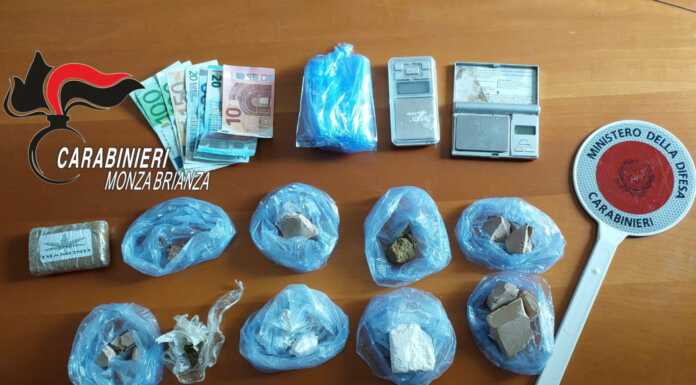 Operazione anti-droga in Brianza: arrestata coppia di Robbiate droga brianza operazione Carabinieri