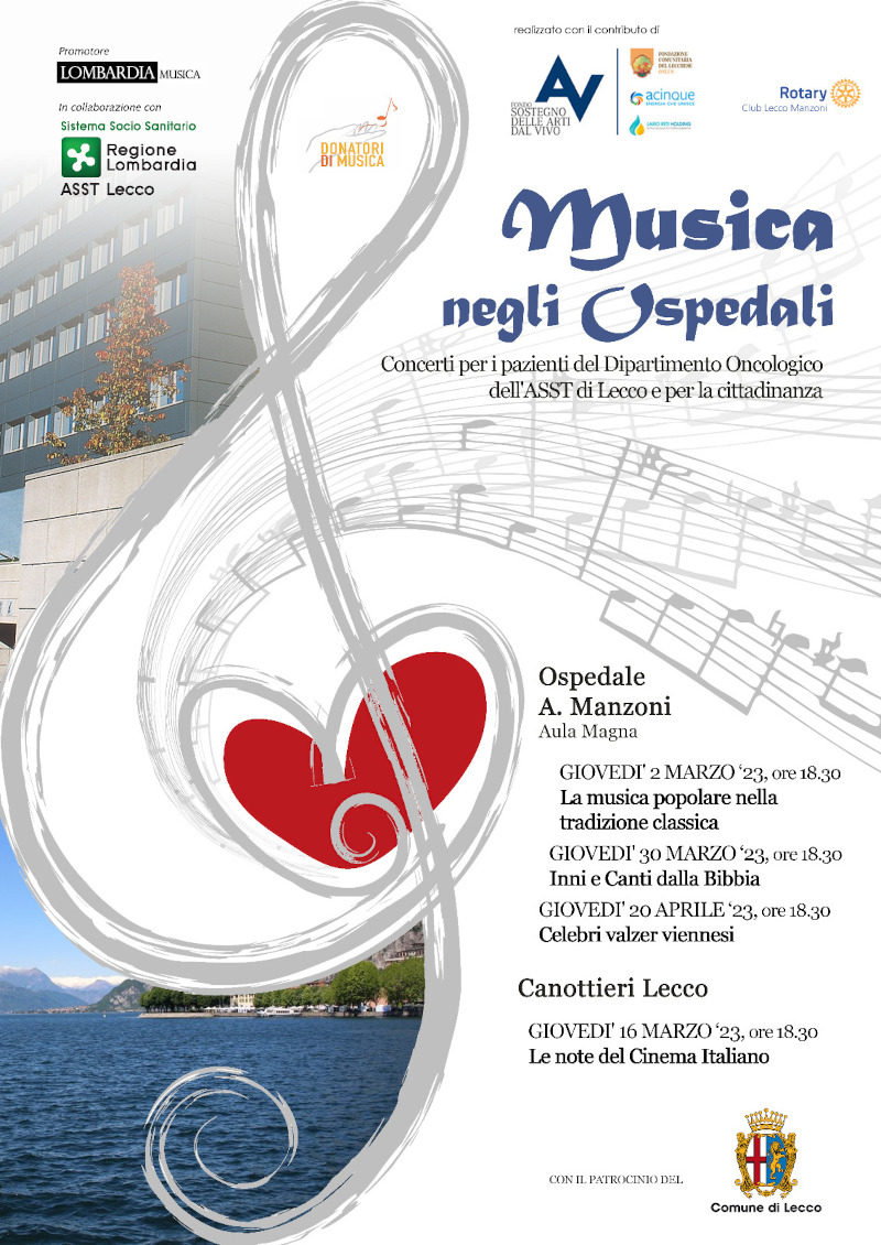 Locandina 'Musica negli ospedali'