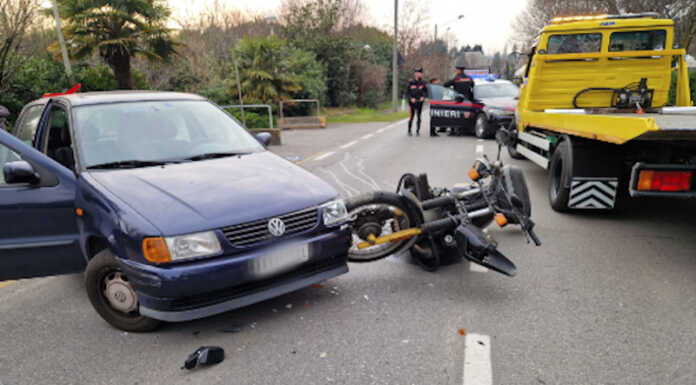 Osnago. Scontro auto moto in zona Fiera: 68enne in ospedale