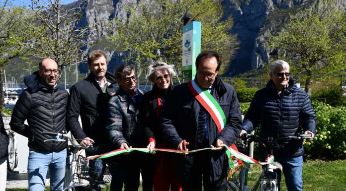 Valmadrera, taglio del nastro per il bike sharing a Paré