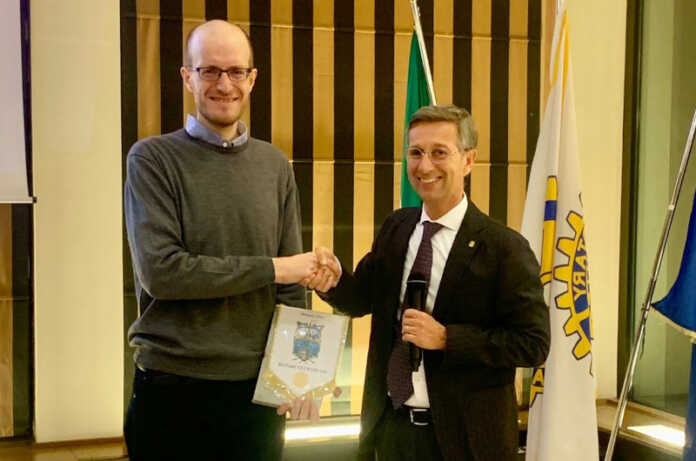 Francesco D'Alessio con il presidente del Rotary Club Lecco Andrea Ascani Orsini