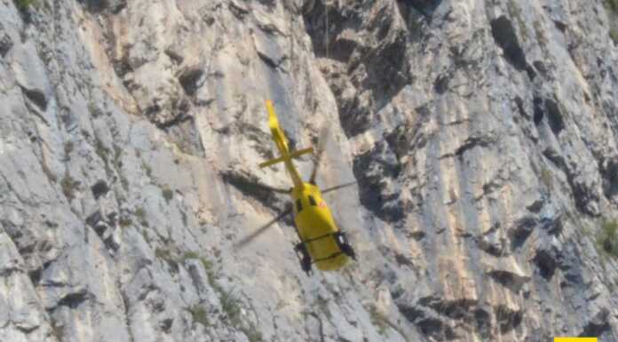 In difficoltà sulla ferrata del Medale, escursionista elisoccorso elisoccorso Medale