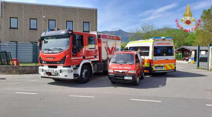 Principio di incendio in una Cooperativa Sociale a Oggiono, due intossicati Vigili del Fuoco