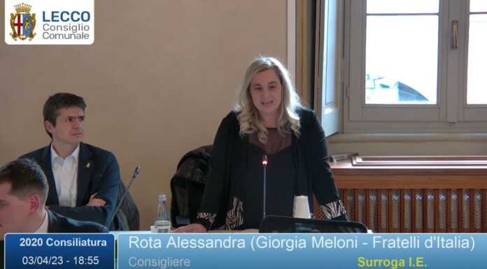 Lecco. Alessandra Rota (FDI) in Consiglio comunale: “Orgogliosa”
