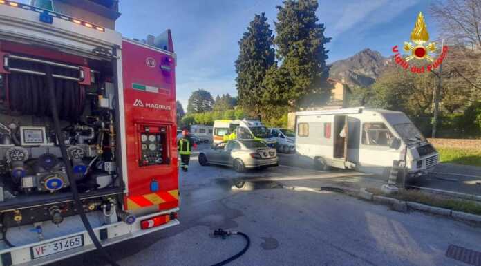 Mandello. Incidente tra un’auto e un camper sulla provinciale incidente auto camper