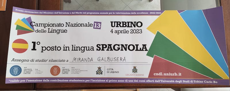 miranda galbusera campionato italiano di lingue