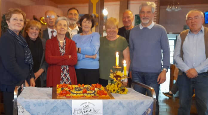 I coscritti della classe 1952 di Erve in festa al ristorante Patrunzì