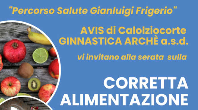 Alimentazione e sport: venerdì 26 maggio serata con l’Avis Calolziocorte Serata Alimentazione avis