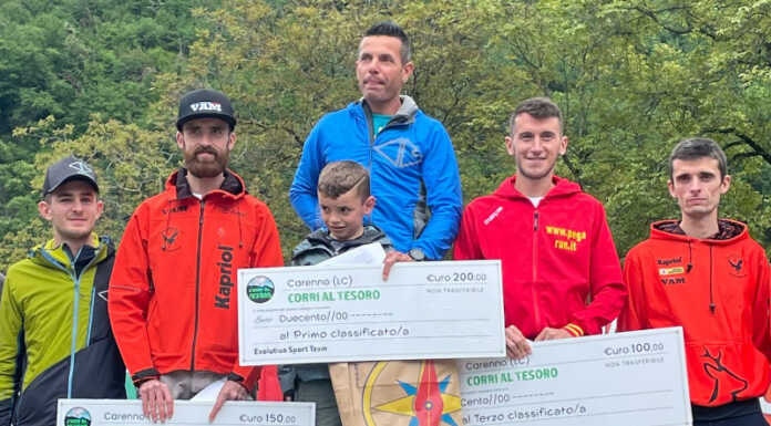 Corri al Tesoro, vincono Stefano Butti e al femminile Laura Basile Corri al Tesoro 2023 podio maschile
