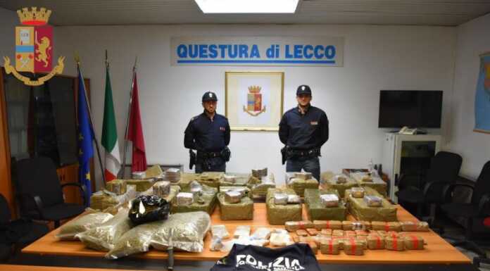 Duecento chili di droga: lecchese arrestato dalla Polizia